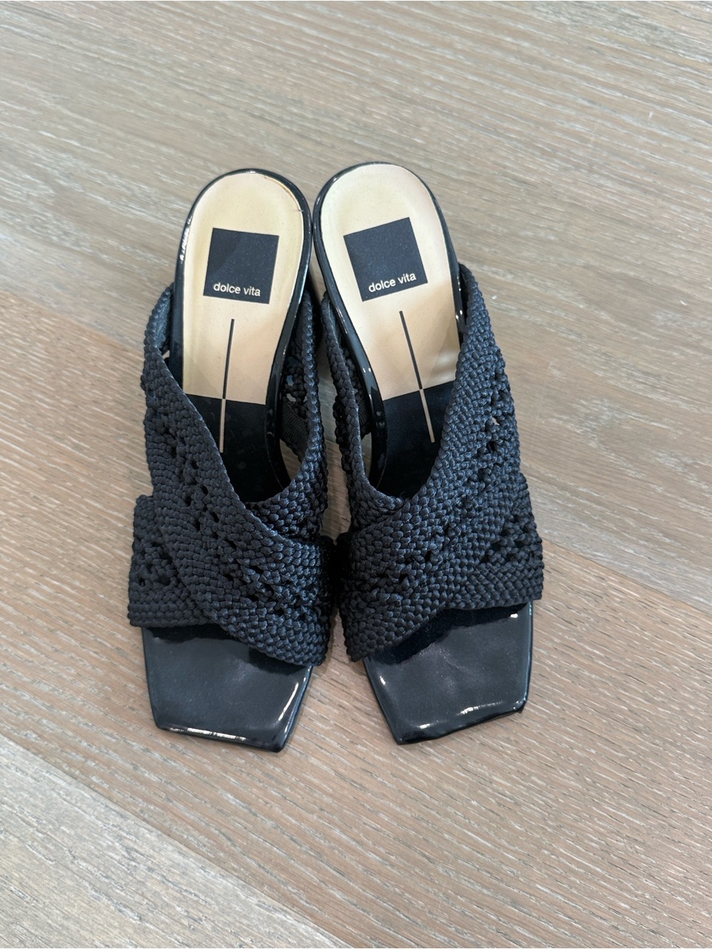 Dolce Vita Black Knit Heels